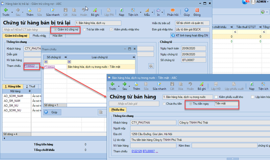 tra lại hàng bán cho chứng từ BH đã thu tiền.jpg